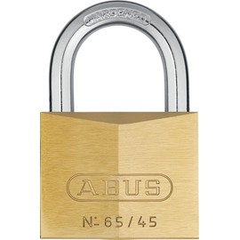 ABUS Padlock Brass 65/45 - Cellar Lock, Locker Lock and Much More - Brass Lock Body - Hardened Steel Shackle - ABUS Security Level 5