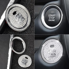 VDARK Ignition Button Sticker for Mazda 3 6 CX-3 CX-5 CX-9 MX-5 Miata Accessories Glitter Push to Start Sticker Car Interior Decoration Trim Bling Pack of 2