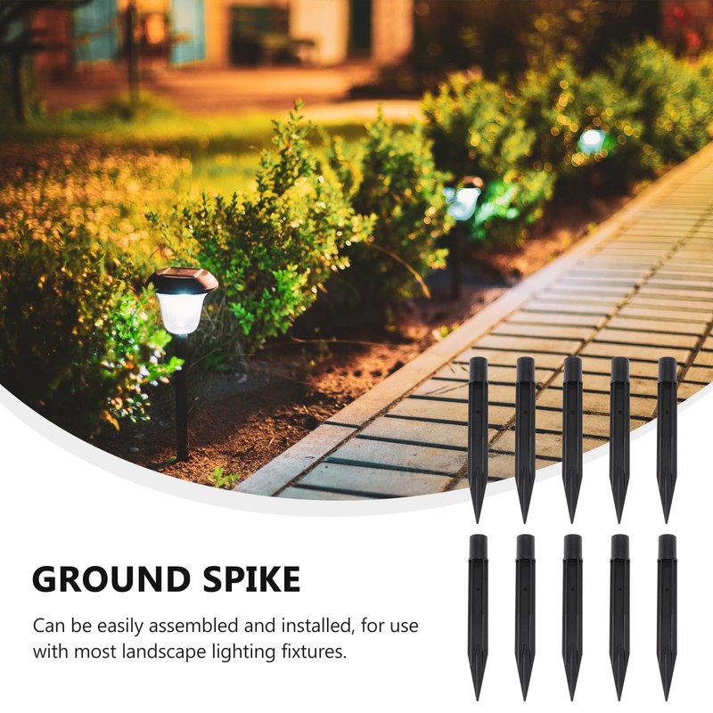 10pcs Ground Spike Lawn Lamp Resistant Landscape Lighting Ground Replacement