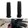 Universal Motorcycle Handle Bar Hand Grips Black/Chrome Replacement for Harley