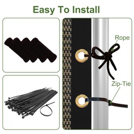 Artpuch Outdoor Pergola Shade Cover 5x13 FT Sun Shade Cloth with Grommets Mocha Commercial Grade Patio Privacy Screen Shade Canopy (Customized Available) GN06