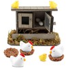 Fairy Garden Mini Chicken Coop Decor, 26-Piece Farm Scene Set