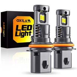 OXILAM 9004/HB1 LED Bulbs, 30000LM 800% Ultra-Bright, 6500K Pure White HB1 Fog Light, Easy Plug-N-Play Installation, 60000 HRS Lifespan, IP68 Waterproof, Pack of 2