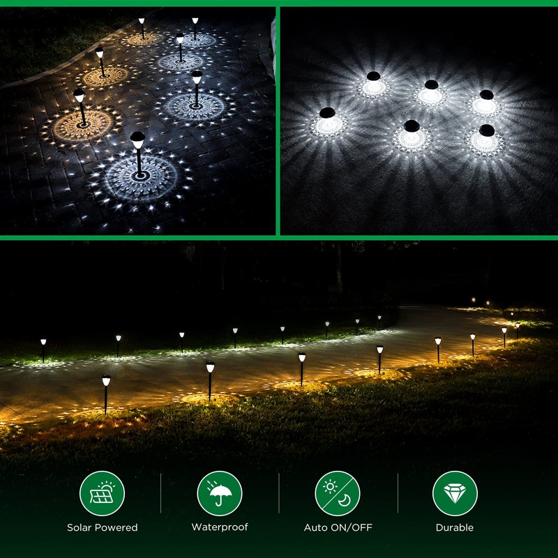 URAGO Super Bright Solar Lights, Waterproof 10 Pack, Dusk to