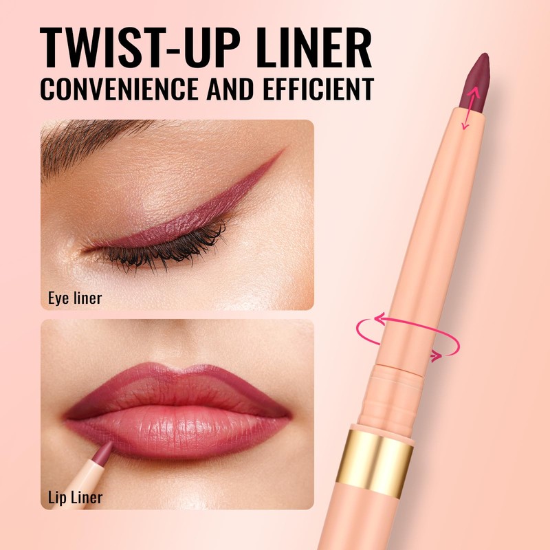 Waterproof White Lipliner Pencil - Smooth and Creamy Lip Primer,