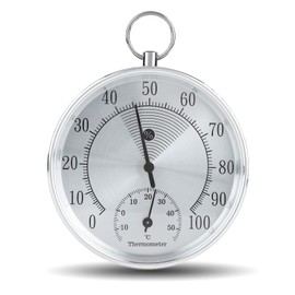Dial Thermometer, Indoor Outdoor Hygrometer, Simplicity & Easy Reading, for Patio, Pool, Kitchen, Garden, Wall, Greenhouse