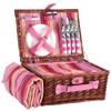 YPshuye Picnic Basket Set for 4 with Waterproof Picnic Blanket