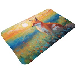 WUCCZHU Flannel Bath Mat - Non-Slip Quick-Dry Bathroom Rug with Stylish Prints, Eco-Friendly Absorbent Floor Mat for Shower, Poolside(Vibrant Designs, 20X31.5Inch)