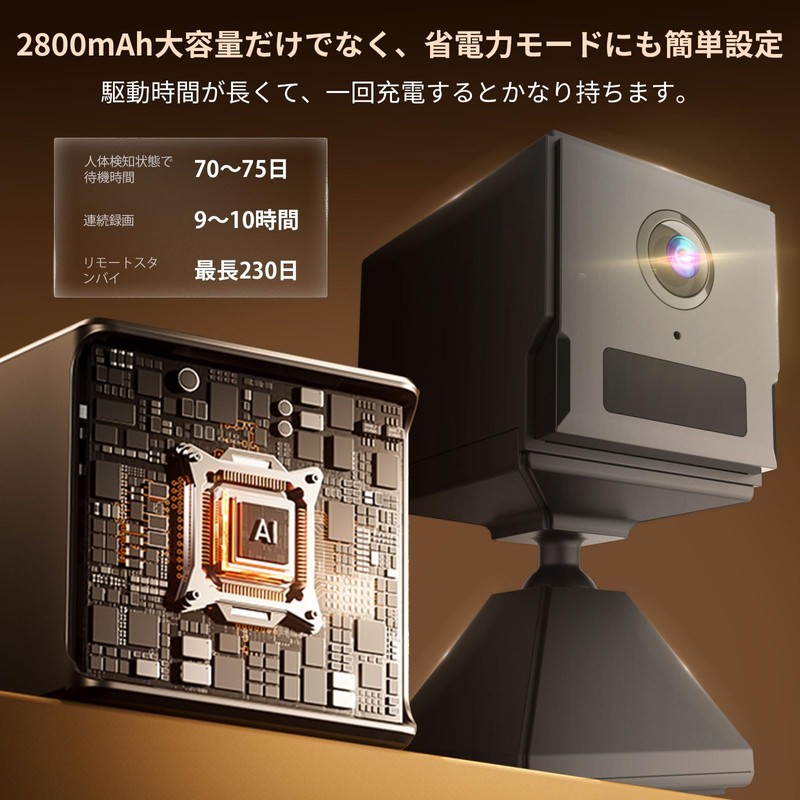 【Smartphone Linkage - Fully Functional 4K Compact Camera】 Security Camera,