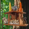 MIXUMON Wood Squirrel Feeder, Squirrel Feeders for Outside Winter, Wooden