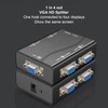 VGA Splitter,1 in 4 Out,250MHz 1920x1440 Monitor Screen Distributer,USB Powered