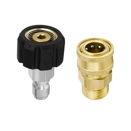 FAST-FX M22-14 Pressure Washer Adapter Kit, 3/8 Pressure Washer Adapter Quick Disconnect Kit, High Pressure Water Gun Male Sprayer Accessory Hose 3/8 Connector,(no)