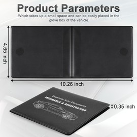 UYYE Lichee Pattern 2-Pack Documents Registration and Insurance Holder, Print Patterns Car Glove Box Organizer Wallet, Car Interior Accessories for Car, Truck, SUV and Other Vehicle (Lichee Black)