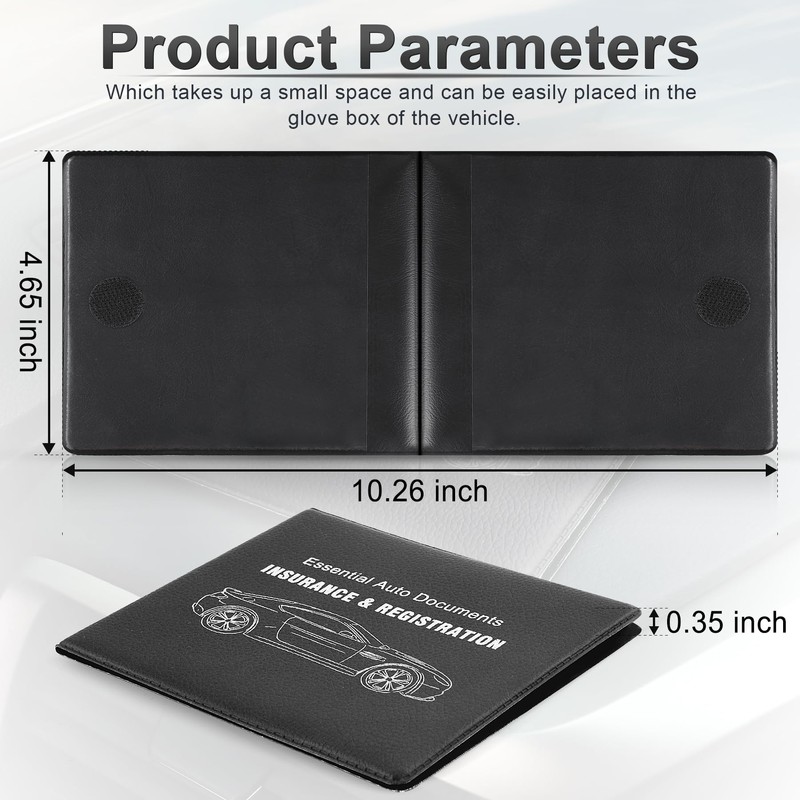 UYYE Lichee Pattern 2-Pack Documents Registration and Insurance Holder, Print