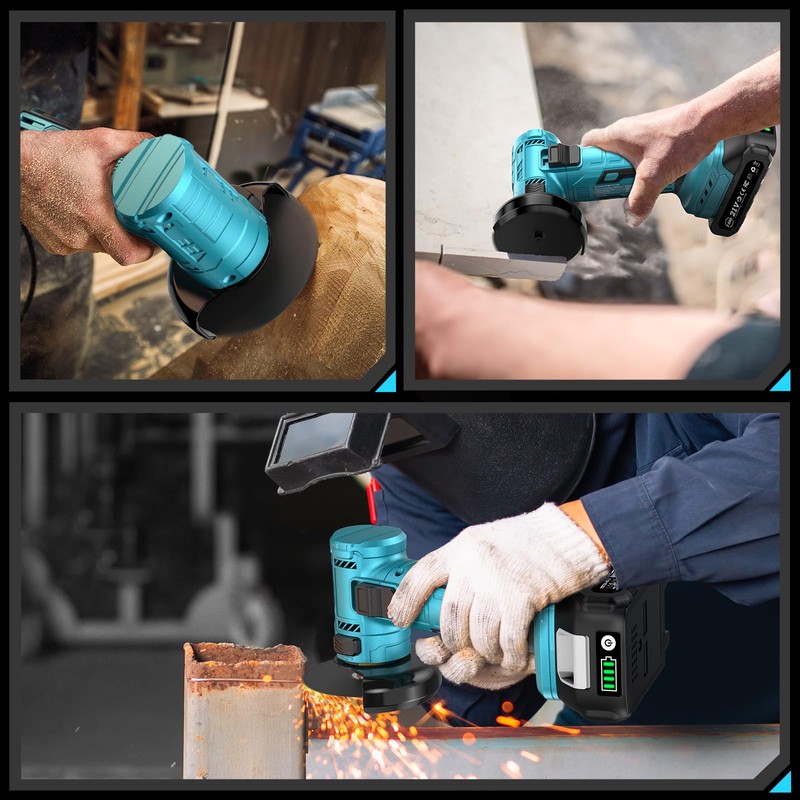 SEESII Mini Angle Grinder 21V, 3 Inch Brushless Angle Grinder
