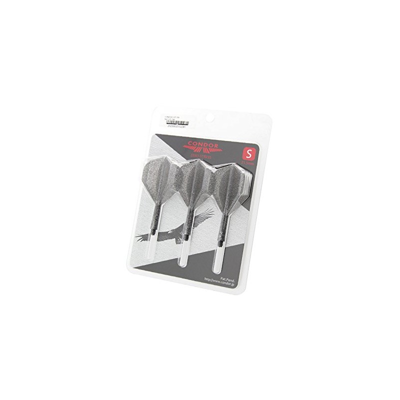 Condor Darts Lame Glitter Flight Standard Short Smoke Silver