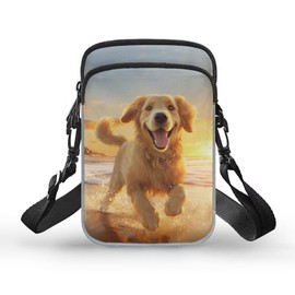 Zanxiantu Golden Retriever Teen Crossbody Purse Mini Messenger Bag Purses for Little Girls Wallets for Kids 12-14 Adjustable Strap to Toddler Child Cute Shoulder Bags for Teens