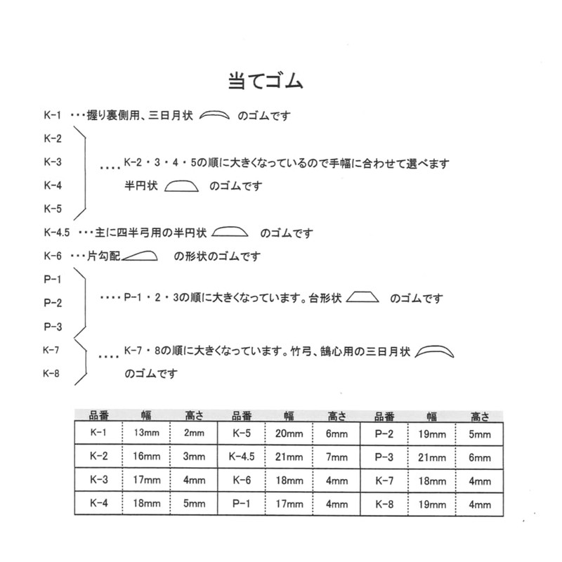 Sanmu K2 Rubber Rubber for Glass Bows F-040
