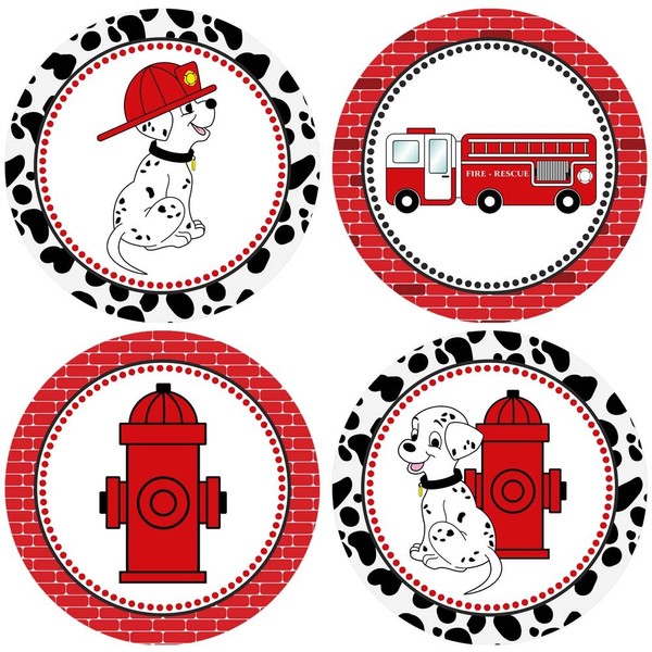 Firefighter Sticker Labels by Adore By Nat - Fire Truck