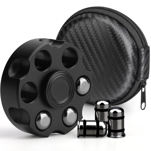 Fidget Spinner Toy for Adults Children, Cool Black Alloy Hand