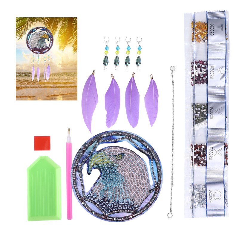 Diamond Painting Pendant DIY Eagle Diamond Painting Dreamcatcher Window Ornament