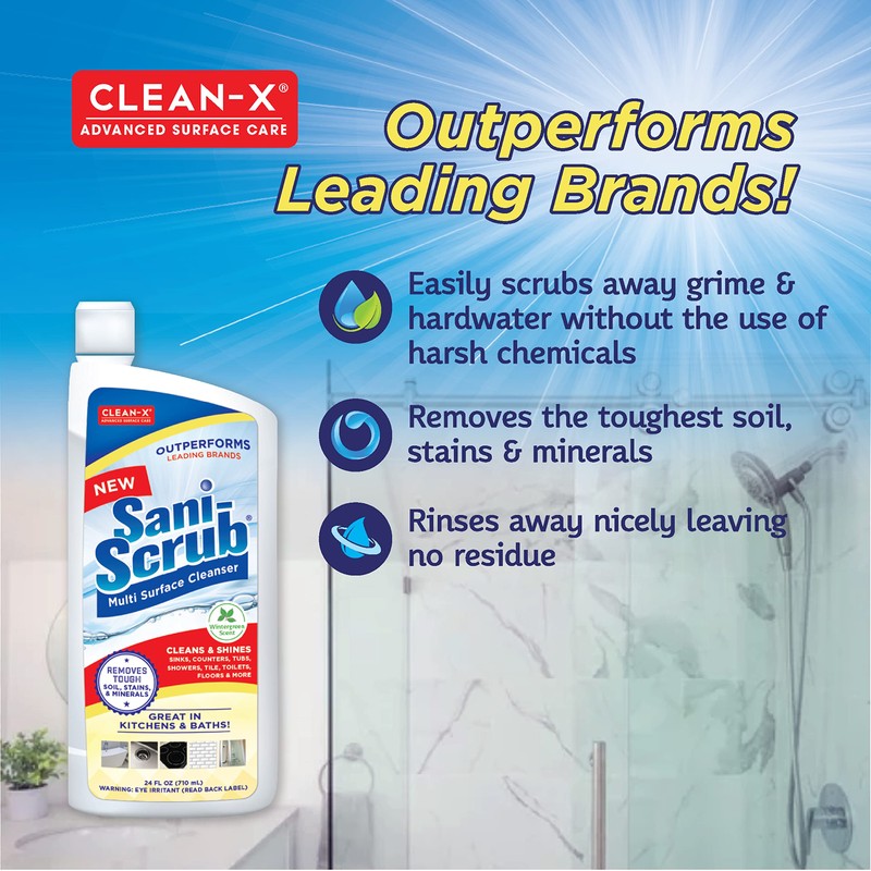 Sani-Scrub Multi Surface Cleanser - Advanced Stain Remover-Cleans & shines