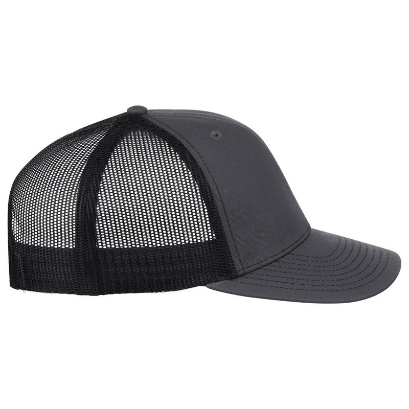 Lids Blank Slam Dunk Trucker Adjustable Snapback Hat, Charcoal/Black, One