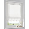 Elly Roman Blind with Embroidered Valance, Semi-Transparent Eyelet Roller Blind