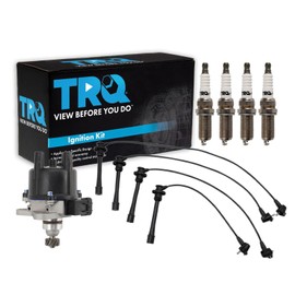 TRQ Ignition Coil and Spark Plug Kit 6 Piece Distributor Compatible with 1994-1997 Toyota T100 1995-1997 Tacoma 1996 4Runner