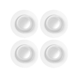 4Pcs Adhesive Shower Curtain Rod Holder, Invisible Wall Mount Holder Telescopic Rod Bracket, Transparent Rod Retainer No Drilling Clothes Bar Holder