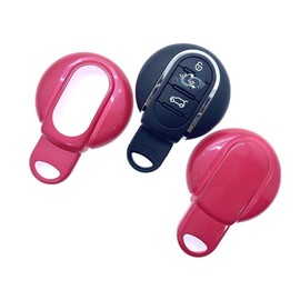 Glossy Hard Plastic Case for Mini Keyless Smart Key Fob Compatible with Mini 2014-20 Hatch Cabrio Coupe CountryMan PaceMan ClubMan F54/F55 56 57 60 R60/61 DARK PINK