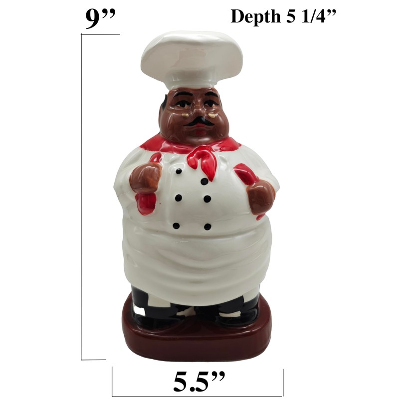 ACK Happy Bistro Chef Hand Painted Ceramic Utensil Jar, Utensil