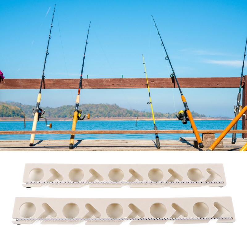 Fishing Rod Holder Wall Mounted Strong Durable ABS 10 Rods