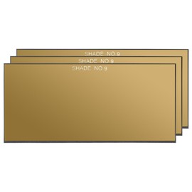PATIKIL Gold Welding Glass Lens Shade 9, 3 Pack 2" x 4.25" Hardened Helmet Filter Darkening Glass Welding Hood Lens for Weld Helmet Hood Covers Replacement