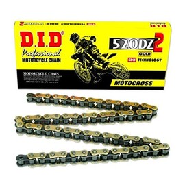 DID (520DZ-140) Gold 140 Link High Performance DZ2 Series Non-O-Ring Chain with Connecting Link