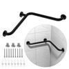 16 Inch Angled Shower Grab Bar, Munzong Anti Slip Black