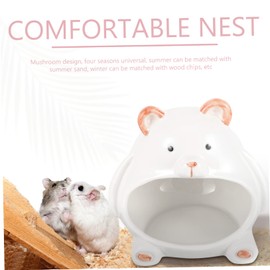 Gatuida Guinea Pig Hideout Hideaway Ceramic Hamster House Cooling Hut for Pet Rest