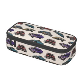 Geoocii Vintage Car Large Capacity Pencil Case Organizer Pencil Pouch Stationery With Zipper School Supplies Pencil Bag For Girls Boys Teens Adult Office