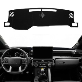 SENSHINE Dashboard Cover Mat for Toyota Tacoma Accessories 2024 2025 No Glare Dash Covers Carpet Protector Sunshade Pad, Black Trim