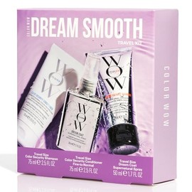 COLOR WOW COLOR WOW Dream Smooth Travel Kit C Includes Shampoo, Conditioner and Dream Coat C Get the silky, liquidy, glossy texture of your dreams and defy humidity for days, everywhere you go