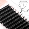 NATUHANA Eyelash Extensions 0.07D Curl 8-12mm Black Synthetic Strip Lashes