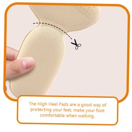 LALAFINA 6 Pairs High Heels Half Size Pad Back Heel Cushion Pads Insoles for Women Foot or Insole Attachment Cushioned Insoles High Heel Cushion Pads Cushions for High Heels Mat