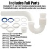 Flexible P Trap for Bathroom Sink, Flex Drain Pipe for