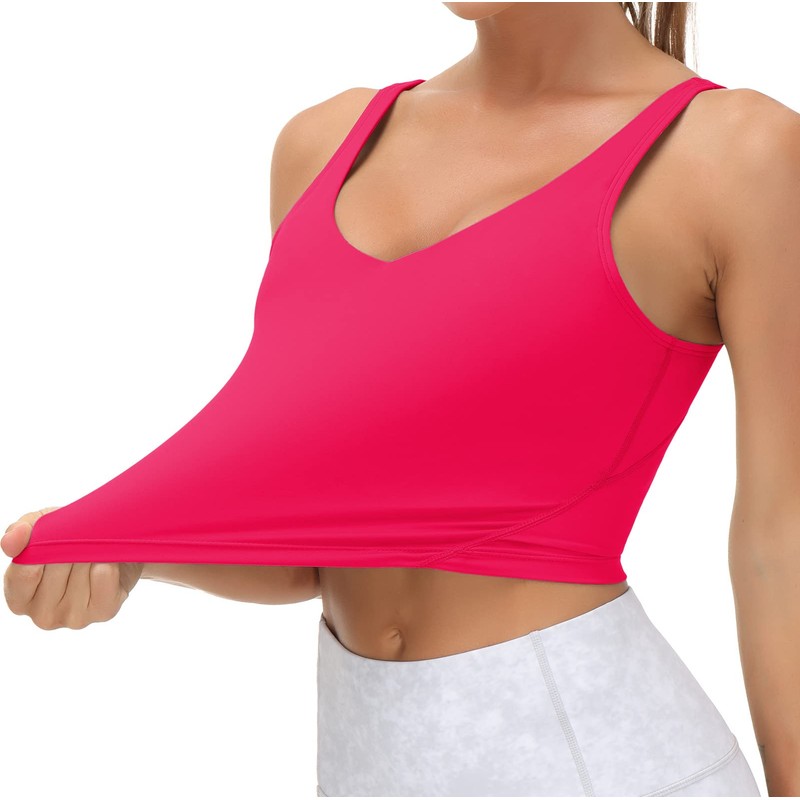Women’s Longline Sports Bra Wirefree Padded Medium Support Yoga Bras
