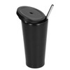 500ML Small Vacuum Coffee Cup Iced Coffee Bottle with Straw