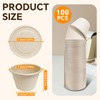 Arcccky 100 Pack 4oz Disposable Natural Bagasse Fiber Cups with