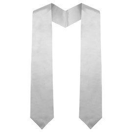 75 cm Graduation Stole for Academic, Graduated Honor Stole Made of Satin, Graduation Stole for Adults, Unisex, Graduation Stole, Graduation Stole of Honour Stole, Satin Academic Sash, Blue, silver