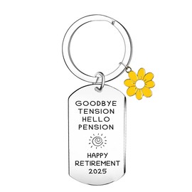 2025 Retirement Gifts for Woman 2025 Retirement Keyring Best Retirement Gift for Women Men 2025 Happy Retirement Present for Coworker Boss Teacher Colleague Appreciation Gifts Inspirational Gifts