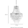 HOMION Chandelier Style Ceiling Light Shade Droplet Pendant Acrylic Crystal