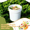 UMETASS 3PCS 2.5 Gal White Buckets Set, Durable Plastic Storage